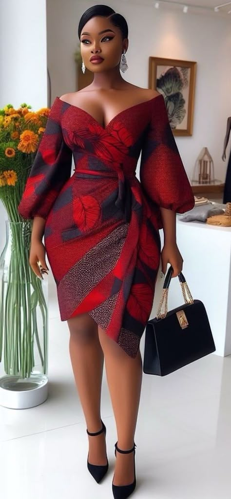 Short Ankara Dresses Classy, Short Dress Design, Chitenge Dresses, Simple Dress Styles, Classy Short Dresses, African Attire Dresses, African Print Dress Ankara, Short African Dresses, Best African Dresses