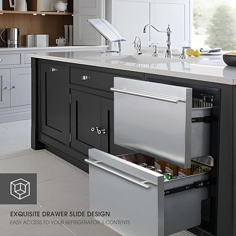 https://amzn.to/3QaxI4O Drawer Fridge, Drawer Refrigerator, Double Drawer, Refrigerator Drawers, Beverage Refrigerator, Outdoor Refrigerator, Refrigerator, Kitchens, New Homes