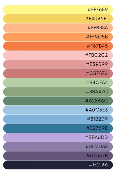 Color Coding Notes, Fun Color Palette, Google Agenda, Hex Color, Color Design Inspiration, Hex Color Palette, Calendar Organization, Color Schemes Colour Palettes, Aesthetic Fonts