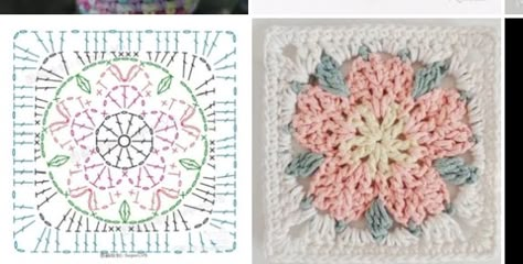 Granny Hexagon, Granny Pattern, Lace Diy, Crochet Blanket Designs, Kawaii Crochet, Crochet Decoration, Crochet Lessons, Crochet Square Patterns, Crochet Flower Patterns