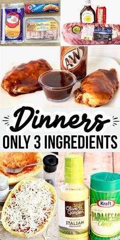 3 Ingredient Meals, Easy Fast Dinner, 3 Ingredient Dinners, Easy Fast Dinner Recipes, Fast Easy Dinner, Three Ingredient Recipes, 5 Ingredients Or Less, Fast Dinner, Fast Dinner Recipes