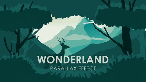 Wonderland Parallax Effect sur Behance Parallax Animation, Parallax Effect, Art Animation, Deciduous Trees, Adobe After Effects, After Effects, Motion Graphics, 3d Art, Adobe Illustrator