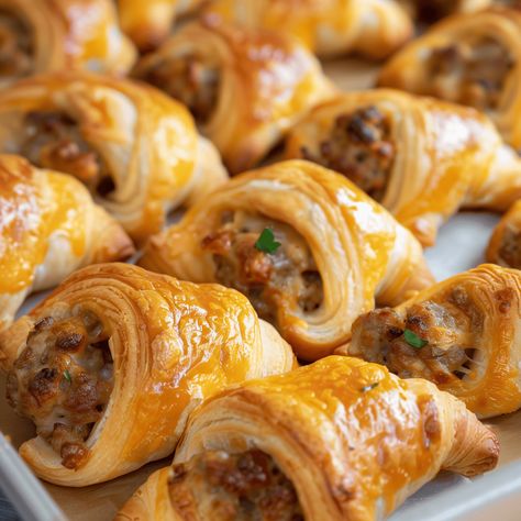 My Italain friend made this for a dinner party and I was NOT leaving her house without the recipe! I've made it twice since then and I swear I could eat it every single day. So good with hot sauce O'derves Appetizers, Sausage And Cream Cheese Crescent Rolls, Sausage Cream Cheese Crescent Rolls, Sausage Cream Cheese Crescents, Sausage Cream Cheese, Saturday Ideas, Food Suggestions, Cream Cheese Crescent Rolls, Crescent Recipes