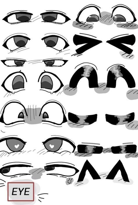 Cute Eye Reference, Different Style Eyes Drawing, Unknown Spy Body Base, Box Head Character Design, Cute Ways To Draw Eyes, Dizzy Eyes Drawing, Cute Character Base, Free Character Base, Cute Chibi Reference