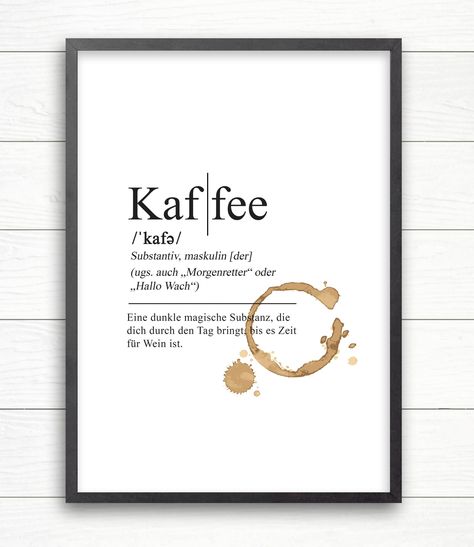 Art Print COFFEE Definition Original Print Kitchen Image - Etsy Coffee Definition, Kitchen Gallery Wall, Funny Definition, Kitchen Images, Paper News, Kitchen Pictures, Paper Envelopes, Coffee Humor, Picture Design