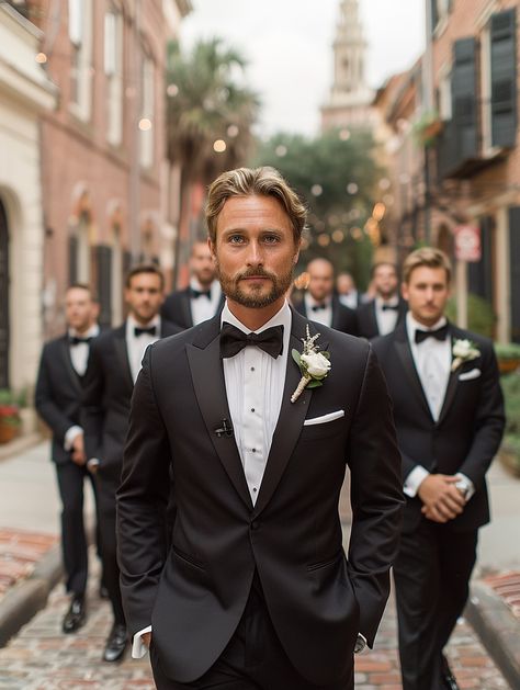 Step into the world of timeless elegance with Suitcentury.com. Our exclusive collection of suits and tuxedos is designed to make you stand out. Shop now for the perfect fit for every event.🕴️💼 #SuitCentury #MensFashion #TailoredSuits #FormalWear #DapperStyle #SuitAndTie #SharpDressing #WeddingSuits #GroomStyle #BusinessAttire #ClassyMen #LuxuryMenswear #ElegantAttire #FashionForMen #ModernGentleman #StyleEssentials #SuitUp #BestDressed #ClassicStyle #LuxuryFashion #OnlineShopping #SuitStyle Tuxedo Ideas For Wedding, Black Suit And Bow Tie Wedding, Black Tie Wedding Suit Groom, Classic Groom Suit Black Tuxedos, Thomas Shelby Tuxedo, Black Tuxedo Men Wedding, Groom Outfit Black Suit, Black Suit With Loafers Men, Groom Tails Wedding