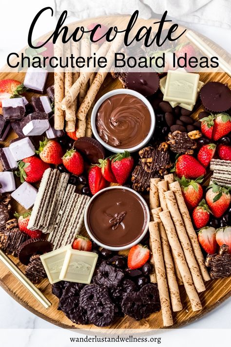 Fruit And Chocolate Charcuterie Board Ideas, Chocolate Dessert Board Platter, Charcuterie Board Ideas Chocolate, Chocolate And Cheese Board, Cookies Board Ideas, Chocolate And Berry Charcuterie Board, Sweets Tray Ideas, Aldi Dessert Charcuterie Board, Fudge Charcuterie Board