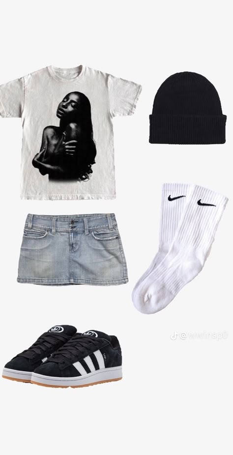 Cool Girl Outfit, Tank Tops Summer, Adidas Sambas, Satin Corset, Outfit Inspo Casual, Looks Street Style, Swaggy Outfits, Simple Trendy Outfits, School Fits