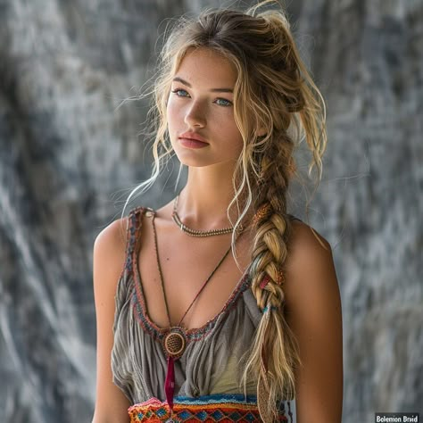 25 Chic Pool Hairstyle Ideas Loose Single Braid, Long Hairstyles Boho, Loose Curly Braid, Female Pirate Hairstyles, Poolside Hairstyles, Loose Side Braid, Textured Braid, Dutch Pigtail Braids, Loose Side Braids