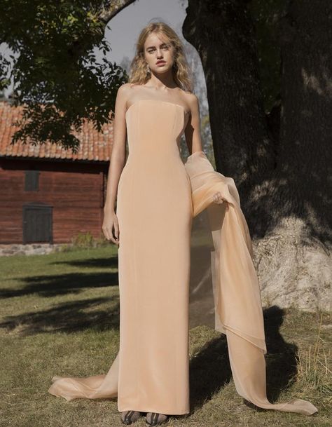 Dress With Organza, Estilo Gossip Girl, Posh Dresses, Elegant Outfit Classy, Fancy Outfits, Tube Dress, Event Dresses, Beautiful Gowns, Elegant Outfit