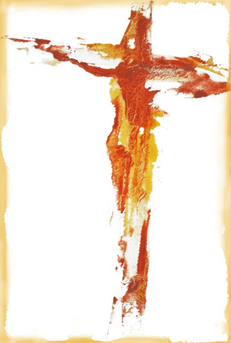 Christ On The Cross-Abstract W/C (M. Gervasio) Cross Pictures, Figurative Kunst, Jesus Christ Painting, Pictures Of Christ, Getting A Tattoo, Christian Images, Religious Paintings, Christian Artwork, Prophetic Art