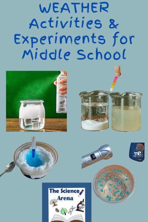 9 Engaging Weather Activities and Experiments for Middle School Science Experiment For Middle School, Experiments For Middle Schoolers, Weather Experiments Middle School, Severe Weather Activities, 6th Grade Science Projects, Middle School Science Projects, Stem Activities Middle School, Climate Activities, Weather Lesson Plans