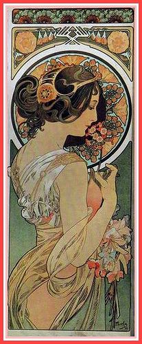 Mucha Primavera 1899 by mpt.1607, via Flickr Alfons Maria Mucha, Art Nouveau Mucha, Motifs Art Nouveau, Illustration Art Nouveau, Alphonse Mucha Art, Design Art Nouveau, Mucha Art, Alfons Mucha, Drawing Hands