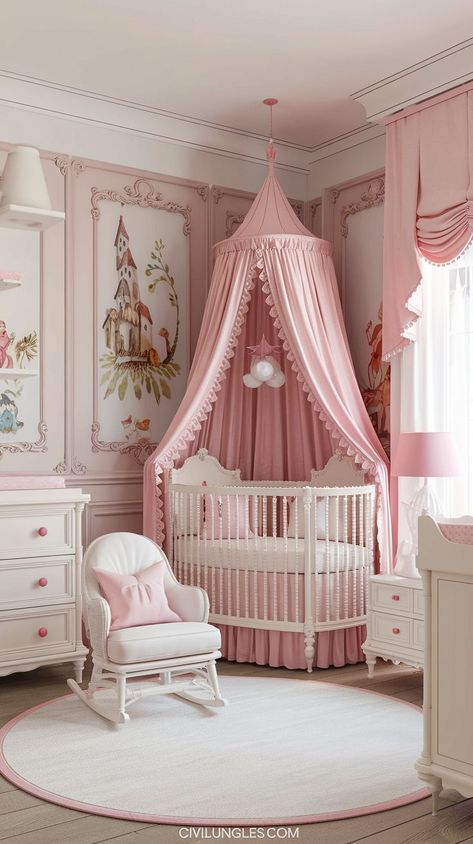 27 chic girly nursery ideas that are perfect for creating a stylish, cozy, and magical space for your baby girl. From soft pastel palettes to whimsical decor, these designs blend elegance and practicality. Turn your nursery into a dreamy retreat with these inspiring tips and ideas. Butterfly Nursery Ideas, Girly Nursery Ideas, Pink Playroom, Feminine Nursery, Pastel Palettes, Girly Nursery, Dreamy Space, Butterfly Nursery, Modern Mom