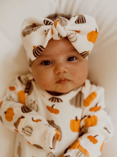 Newborn Thanksgiving Outfit, Baby Thanksgiving Outfit, Baby Fall Outfits, Fall Baby Outfits, Cozy October, Baby Thanksgiving, Baby Clothes Country, Headband Fits