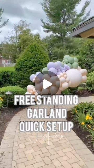 Jexsy Armstrong on Instagram: "When you have several events on the same day, time is literally money 💰 Here’s how we handle (or wrangle) our freestanding garland installs. These come together like pieces of a puzzle 🧩   . . . #jexsyballoons #selflovejourney  #jbtelescopingstand  #balloonarch  #event  #birthday  #eventplanner  #weddingpro  #balloonmosaic  #demiarch  #eventdesigner  #balloongarland  #organicballoons #jexsyschool #eventdecor  #balloondecor  #sponsorships #balloons  #bookkeeping  #nyballoons #balloonsny  #balloondiy #balloontutorial #balloonclass" Freestanding Balloon Decor, Self Standing Balloon Garland, Freestanding Balloon Arch, Freestanding Balloon Garland, Free Standing Balloon Garland, Balloon Ideas, Balloon Stands, Balloon Arrangements, Custom Balloons