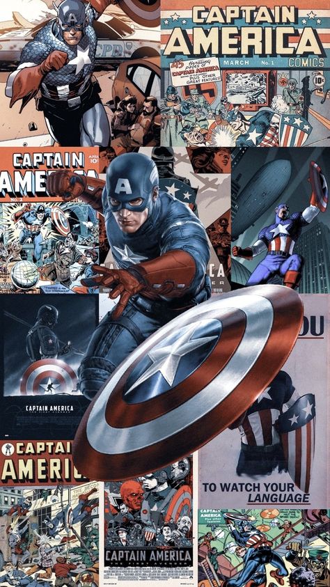 Capitan America Wallpaper, Wallpapers Avengers, Captain America Aesthetic, America Wallpaper, Wallpaper Marvel, Avengers Poster, Captain America Wallpaper, Marvel Background, Captain America Comic