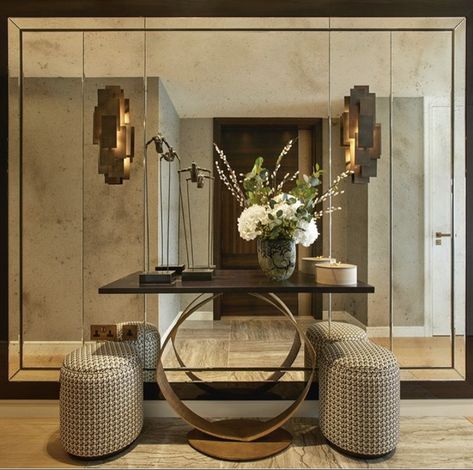 Foyer Mirror Ideas Entry Ways, Taylor Howes, Entrance Hall Decor, Narrow Entryway Table, Modern Entryway, Entryway Console Table, Hallway Ideas Entrance, Foyer Design, Entryway Console