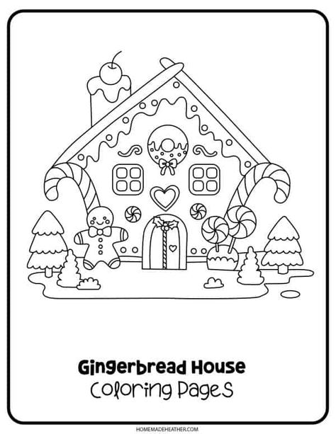 Gingerbread House Coloring Pages Free Gingerbread House Printables, Gingerbread Colouring Pages, Printable Gingerbread House Template To Color, Ginger Bread House Coloring Pages, Color By Number Gingerbread House, Gingerbread House Outline Printable, Gingerbread House Coloring Page, Library Printables, Palette Playground