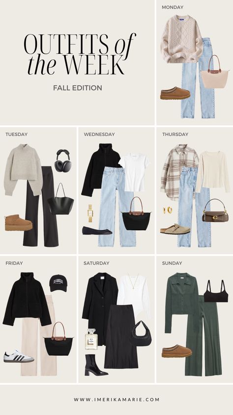 autumn fits Outfits Of The Week, Capsule Wardrobe Casual, Fashion Capsule Wardrobe, Skandinavian Fashion, Winter Fashion Outfits Casual, Capsule Outfits, Weekly Outfits, Wardrobe Outfits, Fashion Capsule