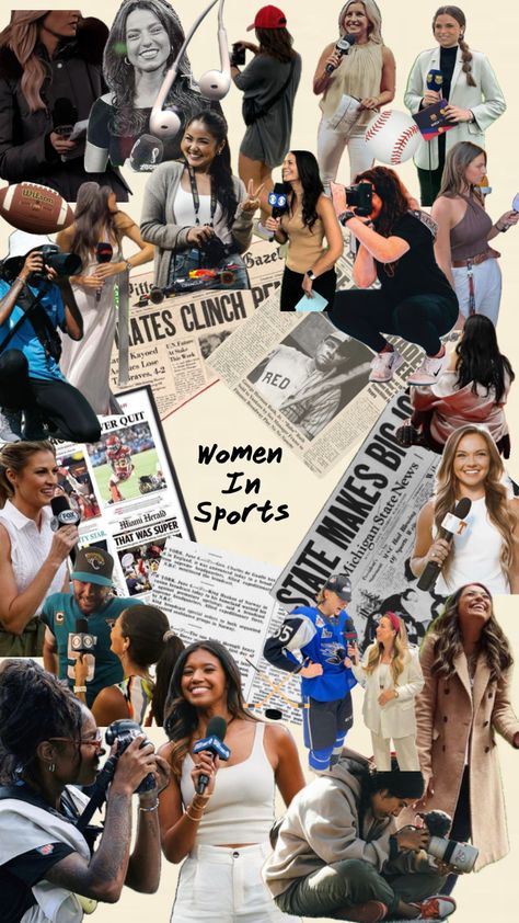 #womeninsports #women #sports #hockey #football #baseball #F1 #dreamjob Sport Management Career, Type B Personality, Football Marketing, Journalism Major, Female News Anchors, Journalism Career, Women In Sports, My Future Job, College Motivation