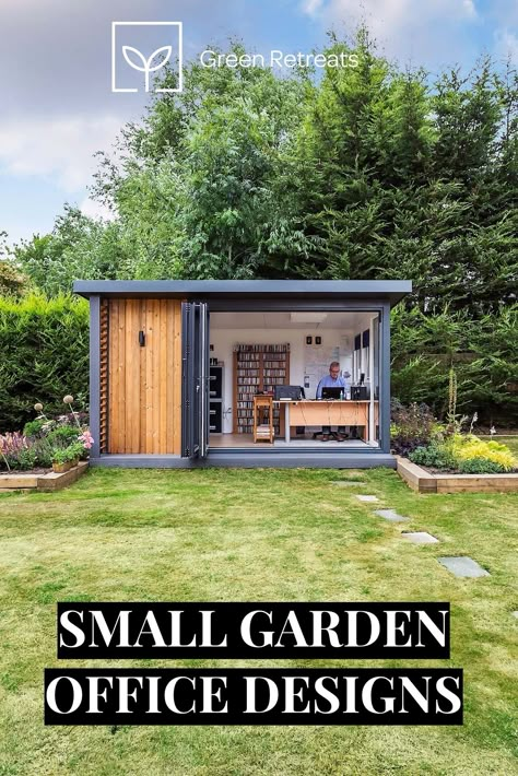 Garden Office Design, Outdoor Office Shed, Garden Office Ideas, Small Garden Office, Prefab Office, Garden Office Shed, Office Shed, Shed Office, Garden Home Office