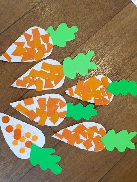 Vegetable Crafts, Easter Crafts Preschool, Fruit Crafts, Art Activities For Toddlers, Easter Decorations Ideas, Toddler Arts And Crafts, Preschool Arts And Crafts, Daycare Activities, Preschool Art Activities