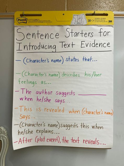 While writing our literary analysis essays, I noticed my students struggled with introducing their textual evidence. They just kind of plopped it in without introducing it or setting up the context of the evidence. To fix this up, today when we revised our draft for transitions, I threw in some teaching about transitions to use to introduce textual evidence. It definitely helped! #middleschoolela #iteachmiddle Textual Evidence Anchor Chart, Text Evidence Anchor Chart, Evidence Anchor Chart, Text Evidence Activities, Claim Evidence Reasoning, Literary Analysis Essay, Citing Evidence, Writing Conferences, Textual Evidence