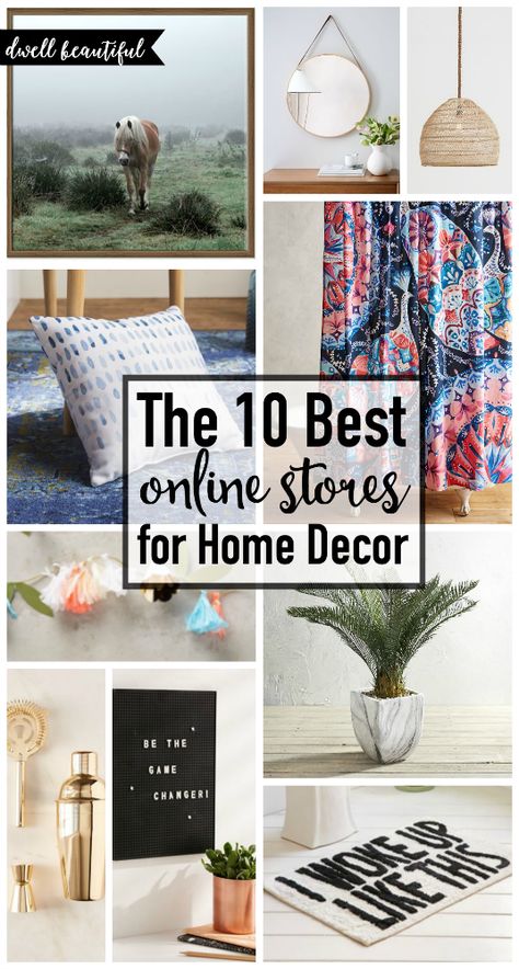 The 10 Best Online Stores for Home Decor  Check out these awesome shops, get online shopping perks, and check out some awesome must-have items for your home! Shopping New York, Film Decor, Boho Apartment, Home Decor Sites, Best Places To Shop, Best Online Stores, Places To Shop, Funky Home Decor, Bedroom Décor