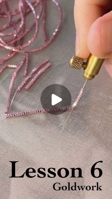 Handcrafted Beaded Jewelry, Tambour Beading, Gold Work Embroidery, Tambour Embroidery, Beadwork Embroidery, Bead Embroidery Tutorial, Gaun Fashion, Embroidery Tutorial, Learn Embroidery