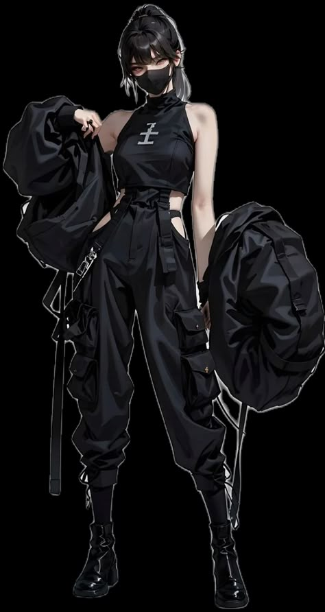 Techwear Outfits Women, Techwear Girl, Techwear Women, Cyberpunk Outfit, Techwear Outfits, Techwear Fashion, Concept Clothing, Cyberpunk Fashion, Black Clothing