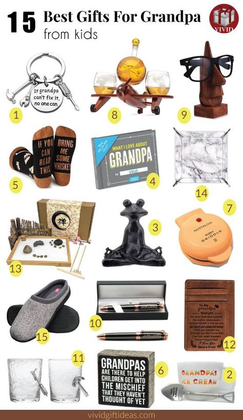 Best Gifts For Grandpa From Kids | Fathers Day gifts for grandfather Grandfather Fathers Day Gifts, Presents For Grandads, Birthday Gift For Grandfather, Grandpa Gifts For Christmas, Diy Christmas Gifts For Grandpa, Birthday Gifts For Grandfathers, Fathers Day Gifts Ideas For Grandpa, Christmas For Grandparents, Gifts For Grandpa Christmas