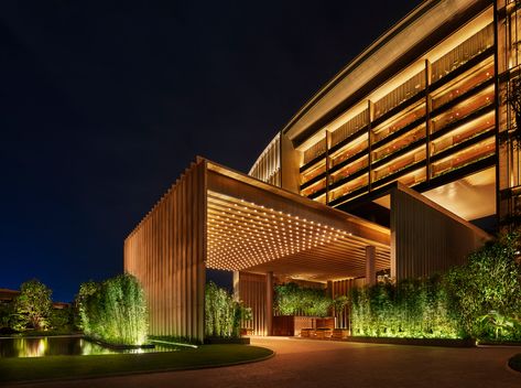 Shortlist revealed for AHEAD Asia 2018 hospitality awards | Dezeen Hotel Canopy, Hotel Landscape, Hotel Design Architecture, Hotel Facade, Edition Hotel, Hotel Lobby Design, Hotel Exterior, Porte Cochere, Hotel Entrance