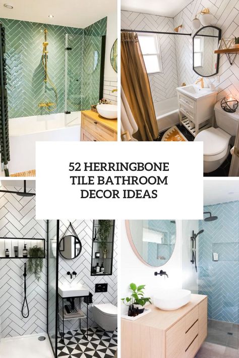 Picture of Herringbone Tile Bathroom Decor Ideas Herringbone Tile In Bathroom, Small Bathroom Herringbone Tile, Shower With Herringbone Tile, Bathroom Tiles Herringbone, Herringbone Tiles Bathroom, Herringbone Subway Tile Shower Wall, Herringbone Backsplash Bathroom, Double Herringbone Tile, Bathroom Herringbone Tile