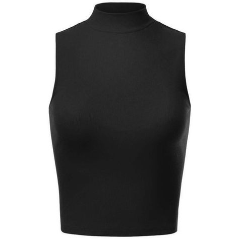 makeitmint Women's Ribbed Knit Sleeveless Solid Mock Neck Crop Tank... ($5.95) ❤ liked on Polyvore featuring tops, sleeveless tank tops, ribbed knit crop top, sleeveless crop top, mock neck top and mock neck tank top Sleeveless Mock Neck Top Outfits, Mock Neck Top Outfit, Black Mock Neck Top, Mock Neck Tank Top, Oc Design, Black Turtle Neck, Mock Neck Crop Top, Solo Costume, Mock Neck Tank