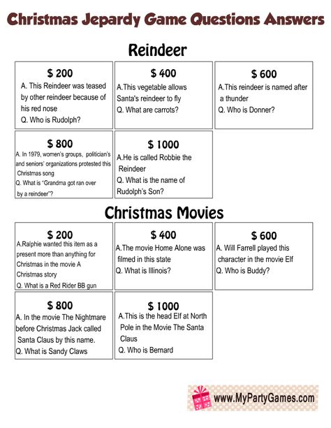 Christmas Jeopardy Game Questions, Christmas Jeopardy Questions Free Printable, Christmas Song Jeopardy, Family Christmas Jeopardy, Jepordy Game Questions Free Printable, Holiday Jeopardy Questions, Christmas Jeporady Questions, Free Christmas Jeopardy Game, Holiday Jeporady