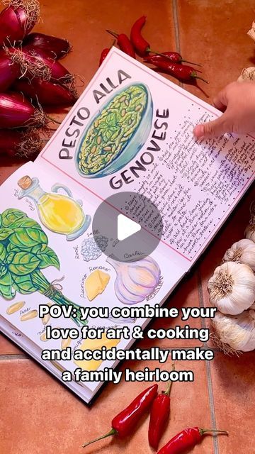 Bianca Bosso on Instagram: "(Follow @biancabosso for more) I’m dedicated to turning my dream of an illustrated cookbook into reality. Thanks for all your love and support! Follow my broadcast channel or join my mailing list for updates 🧄🌶️🍝🍹📖 

#cookbook
#recipe
#artoftheday 
#artistsoninstagram 
#italian
#italianfood
#italiancooking
#pasta 
#pastalover 
#foodillustration 
#crafting 
#craftideas" Recipe Painting, Making A Recipe Book, Homemade Cook Book, Recipe Book Pages, Make A Cookbook, Home Made Recipe Book, Homemade Cookbook Ideas, Handmade Cookbook, Illustrated Recipes