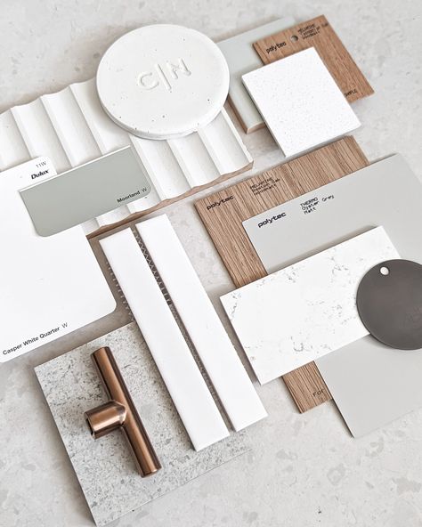 A neutral colour pallette for interior design selections Modern New Build, Color Palette Interior Design, Materials Board Interior Design, Mood Board Interior, Kitchen Mood Board, House Color Palettes, Sample Board, Material Board, Timeless Interiors