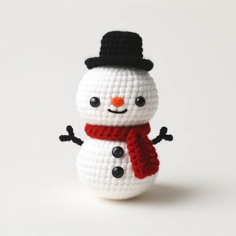 Snowman Amigurumi Crochet Pattern for Beginners Free Crochet Pattern For Snowman, Crochet Patterns Snowman, Crochet Christmas Penguin Pattern Free, Crochet Mini Snowman Free Pattern, Crochet Snow Man Free Pattern, Crochet Snowman Hat Pattern, Crochet Christmas Snowman Free Pattern, Mini Snowman Crochet Patterns Free, Crochet Snowman Free Pattern Snow Man