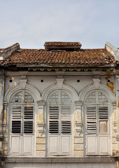 George Town, Penang | Eric Lafforgue Malaysian Architecture, Colonial Windows, History Of Malaysia, George Town Penang, Architecture Photography Buildings, Dutch Architecture, Eric Lafforgue, British Architecture, Japan Architecture