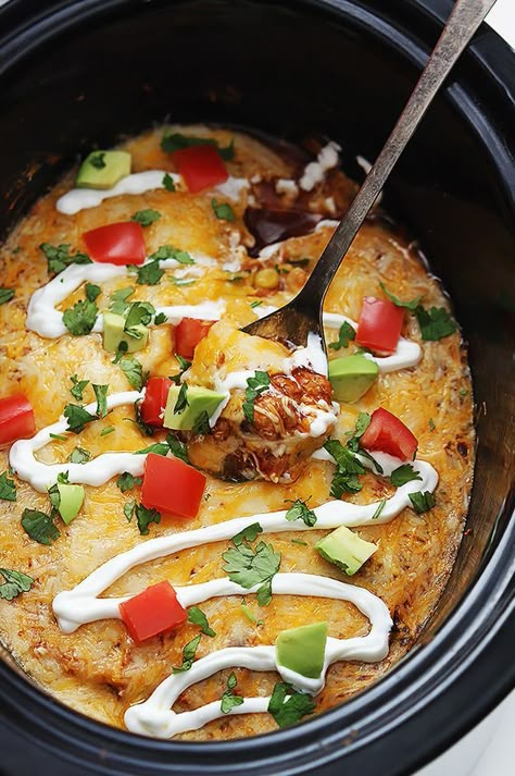 Slow Cooker Enchilada Quinoa Slow Cooker Vegetarian Curry, Dinner Ideas Crock Pot, Slow Cooker Enchiladas, Quinoa Recipe, Vegetarian Crockpot Recipes, Slow Cooker Vegetarian, Vegetarian Curry, Vegetarian Crockpot, Vegetarian Dinners