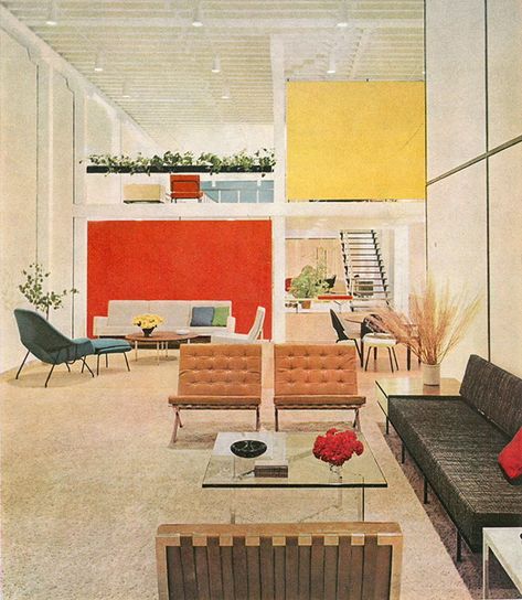 1950s Interior Design, 50s Interior, 1950s Interior, Alexander Girard, Mid Century Modern Interiors, Florence Knoll, Deco Retro, Retro Interior, Mid Century Modern Decor