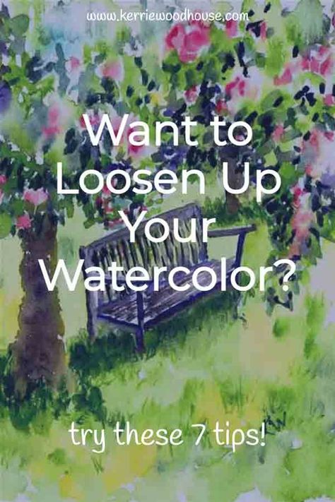 How to Loosen Up Your Watercolour Painting (7 tips) How To Abstract Watercolor, Watercolor Art Colorful Abstract, Loose Watercolors How To Paint, How To Paint Loose Watercolor, Loose Watercolor Landscape Tutorial, Watercolour Tutorials Landscapes, Colourful Watercolour Painting, Watercolor Landscape Tutorial Easy, Loose Watercolor Tutorial