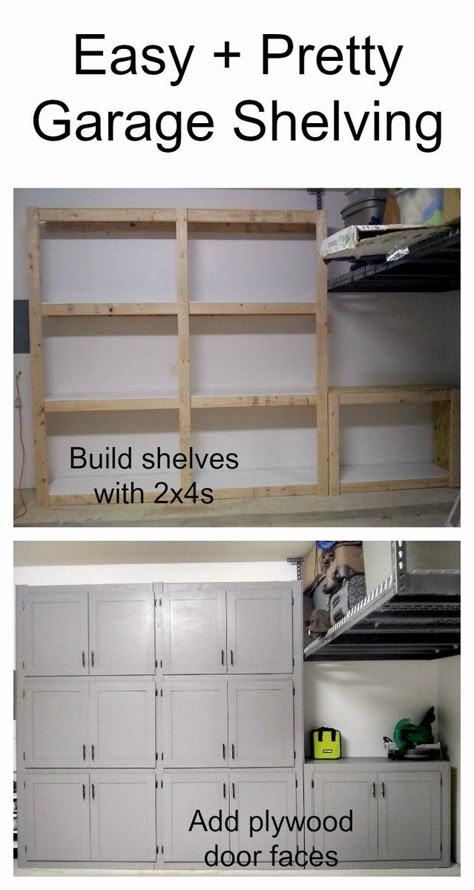 Build Garage, Garage Organization Shelves, Remodel Garage, Shelves Garage, Organization Shelves, Garage Floor Paint, Garage Organizing, Garage Shelves, Room Storage Diy