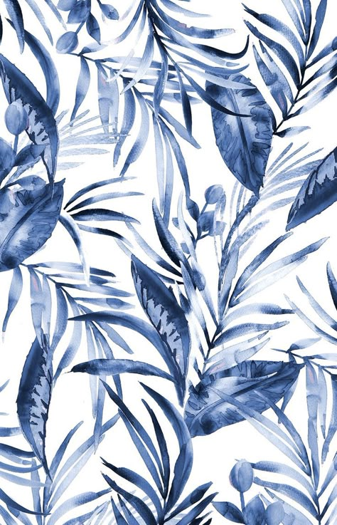 Camilla Frances, Beautiful Pencil Drawings, Watercolor Leaves, Print Wallpaper, Watercolor Pattern, Blue Wallpapers, Drawing Techniques, Textile Prints, Surface Pattern Design