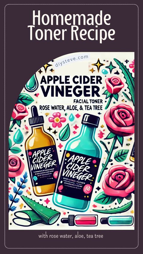 Tone and balance your skin with this apple cider vinegar and rosewater toner. The perfect refreshing fall skincare essential! #ACVToner #DIYToner #FallSkincare #NaturalToner" Apple Cider Vinegar Face Toner, Acv Toner, Oats Face Mask, Benefits Of Witch Hazel, Apple Cider Vinegar Toner, Rose Water Diy, Homemade Toner, Diy Apple Cider, Fall Skincare