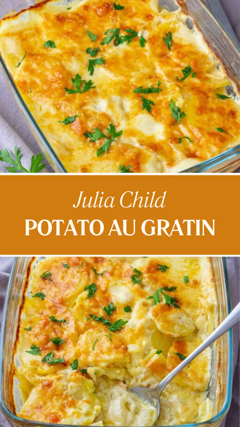 Julia Child Potato Au Gratin Potato Au Gratin, Potatoes Au Gratin, Weight Problems, Gruyere Cheese, Julia Child, Women Around The World, Garlic Butter, Thyme, Salt Pepper