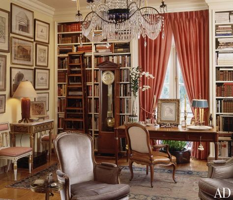 Designer Anthony Hail's Luxurious San Francisco Home | Architectural Digest Beautiful Home Library, Victorian Home Ideas, Dining Room Library, Library Home Office, Book Rooms, Rooms Interior Design, Beautiful Libraries, Library Home, Traditional Chic