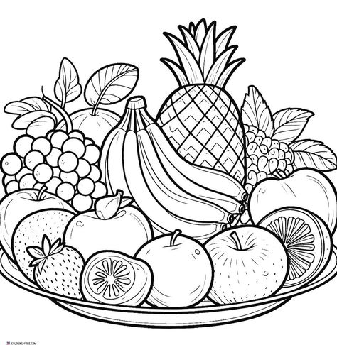 20 Fruit Coloring Pages (Free Unique Printables) Fruit Coloring, Food Coloring Pages, Fruit Coloring Pages, Comic Book Layout, Drawing Lessons For Kids, Fruits Drawing, Preschool Coloring Pages, Fruit Picture, Printables Free Kids