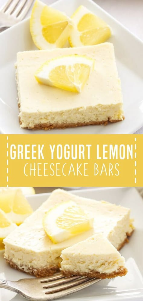 Cooking With Yogurt Recipes, Healthy Dessert Greek Yogurt, Yogurt Based Desserts, Healthy Summer Dessert Recipes, Healthy Lemon Bars, Pudding Recept, Greek Yogurt Dessert, Lemon Greek Yogurt, Greek Yogurt Cheesecake